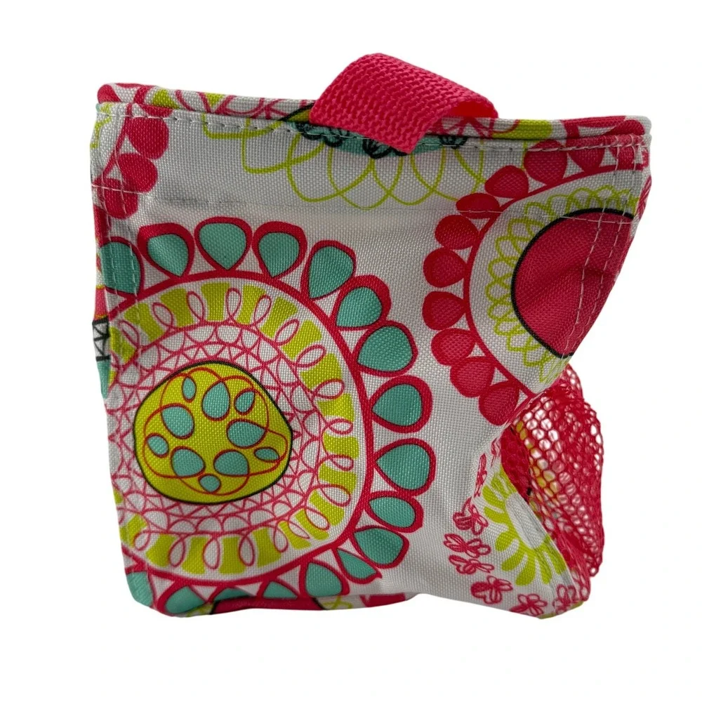 Thirty One Littles Carry All Caddy Floral Print Pink White‎ Green Mesh Pocket